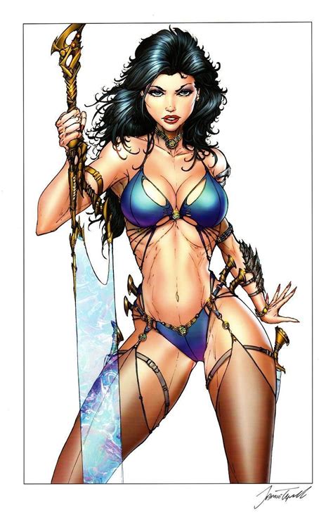 aspen artist jamie tyndall comic book girl fantasy girl warrior girl