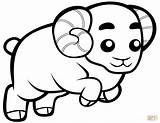 Belier Rams Mignon Saut Fait Goats Lambs Sheeps Fois Imprimé sketch template
