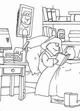 Paddington Oso Urso Disegni Deitado Ours Coloring Bear Llamado Kolorowanki Orso Chamado Acordando Animaatjes Zapisano Dzieci sketch template