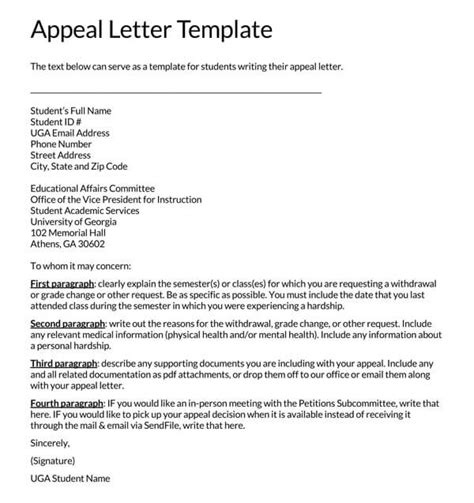 write  appeal letter unugtp vrogue