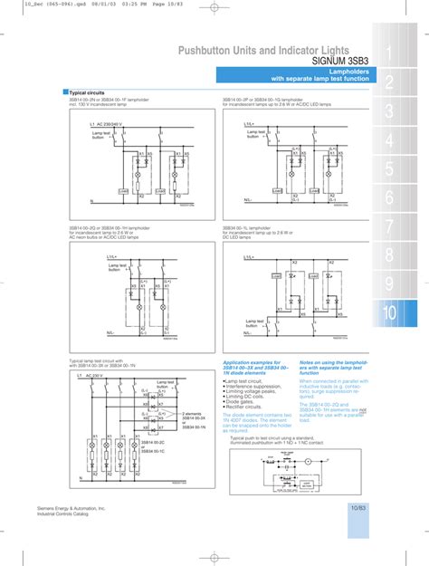 wiring schematic  lampholders  separate lamp test function