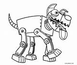 Robot Coloring Pages Dog Printable Kids sketch template