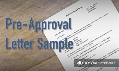 pre approval letter sample