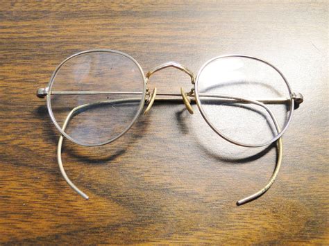 Vintage 12k Gold Filled Wire Rim Eye Glasses Nice Etsy Glasses Eye