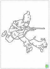 Dinokids Coloring Tintin Close sketch template
