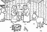 Jezusa Narodziny Kolorowanki Manger Kerstverhaal Dzieci Stal Kleurplaten Nativity Kleurplaat sketch template