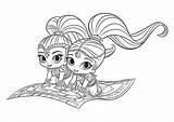 Shine Shimmer Coloring Pages Print Girls sketch template