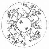 Mandala Coloring Horse Pages Filminspector sketch template