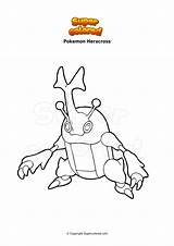 Pokemon Heracross Supercolored sketch template