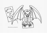 Coloring Halloween Pages Gargoyle Scary Clowns Drawing Popular Want Kids Just Getdrawings sketch template