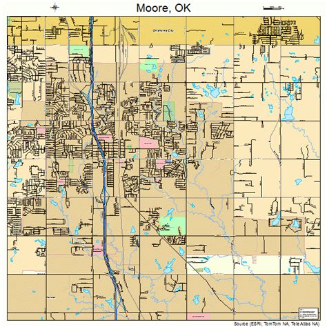Moore Oklahoma Street Map 4049200