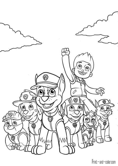 paw patrol coloring pages print  colorcom