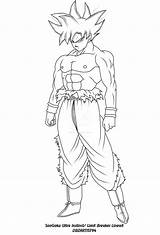 Goku Instinct Songoku Instinto Colorir Breaker Lineart Coloriri Dragonball Dbz Acessar sketch template