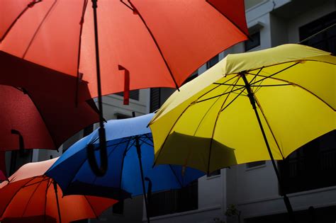 color umbrellas royalty  stock photo