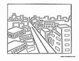 City Buildings Highway Colormegood sketch template