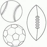 Coloring Football Ball Soccer Pages Sports Printable Softball Patterns Kids Balls Sheets Line Drawing Para Cliparts Baseball Sport Templates Clipart sketch template