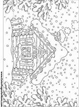 Coloring Pages Adult Christmas Printable House Sheets Houses Color Winter Colouring Books Adults Kids раскраски Coloriage Printables Colorpagesformom источник Crafts sketch template