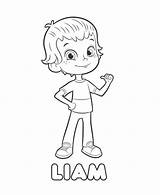 Liam Rusty Rivets Coloring Printable Game sketch template