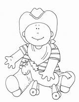 Stamps Digi Coloring Boy Cowboy Digital Pages Embroidery Patterns Dearie Dolls Baby sketch template