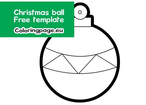paper ornament christmas ball template coloring page