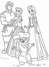 Frozen Coloring Elsa Pages Disney Printable Olaf Drawing Anna Kristoff Characters Kids Print Colouring Outline Family Book Princess Sheets Books sketch template