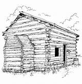 Coloring Pages Cabin Log Lincoln Adults Popular House Sheet Colouring Library Clipart Hut sketch template
