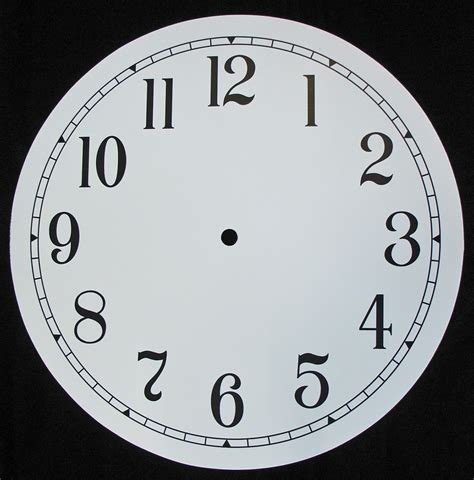 white styrene clock dial  sizes ronell clock