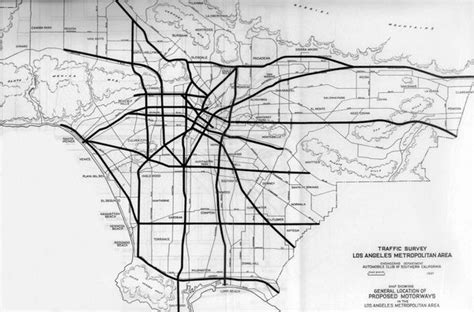 l a s first freeways classic pictures map city landscape historical pictures