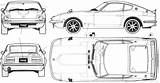 Datsun 240z Fairlady S30 Blueprint Blueprints Mcleod sketch template
