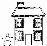 Coloring Christmas House Lights Printable Book Coloringpagebook Kids Advertisement sketch template