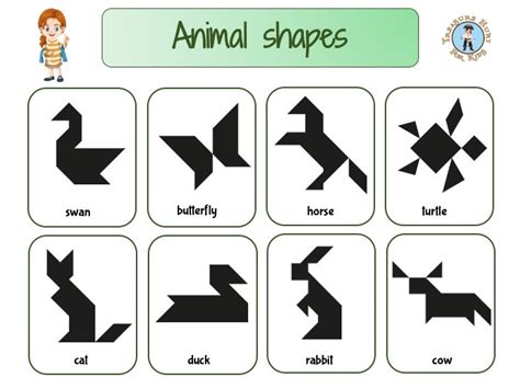 animals silhouette tangrams treasure hunt  kids  games