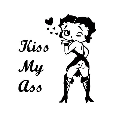 16 18 4cm kiss my ass funny car sticker vinyl decal personality