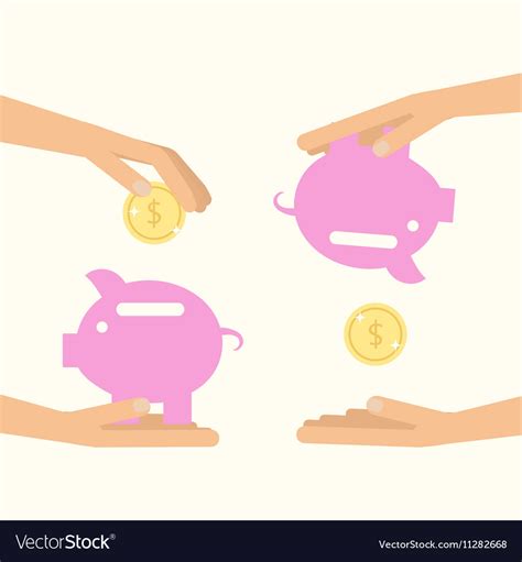 Money Saving And Spending Royalty Free Vector Image