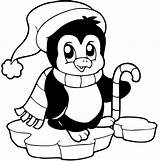 Penguin Coloring Pages Christmas Cute Penguins Kids Sheets Elf Clipart Clip Winter Baby Color Colouring Drawing Print Para Adult Natal sketch template