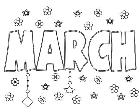 coloring pages march kid creative