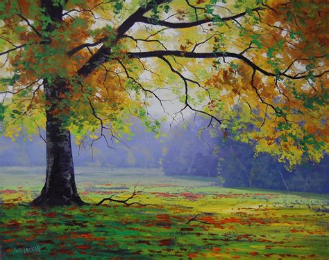 painting  autumn tree  graham gercken