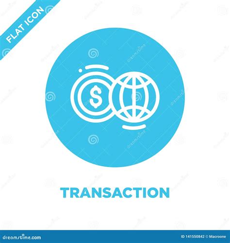 transaction icon vector thin  transaction outline icon vector