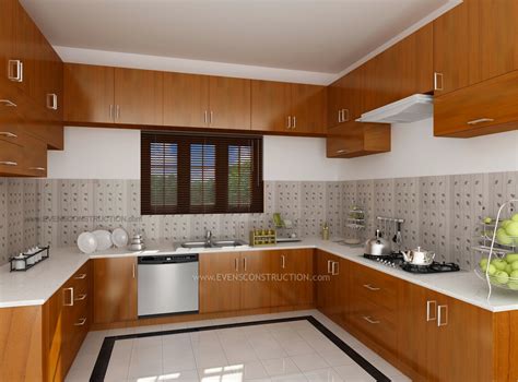 modern kitchen interior designed  kerala home