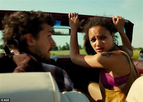shia labeouf kisses real life ex sasha lane in the first american honey trailer daily mail online