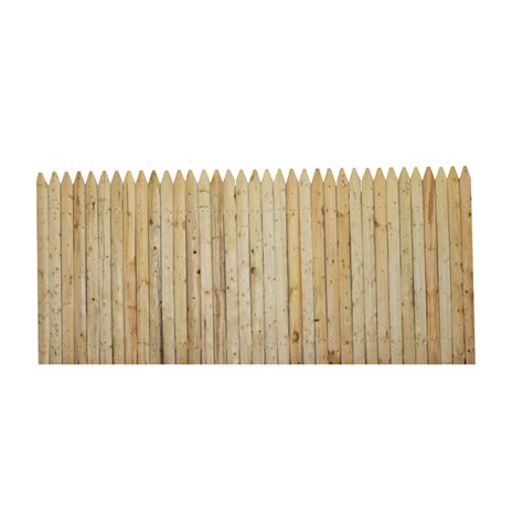 shop boundary  ft   ft spruce stockade wood fence privacy panel  lowescom