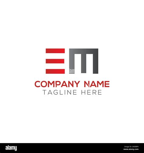 initial em letter linked logo creative letter em modern business logo