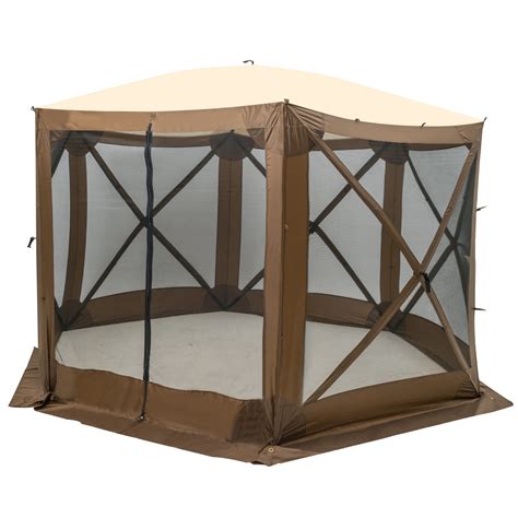 portable pop   sided canopy pop  gazebo tent  mosquito net brown walmartcom