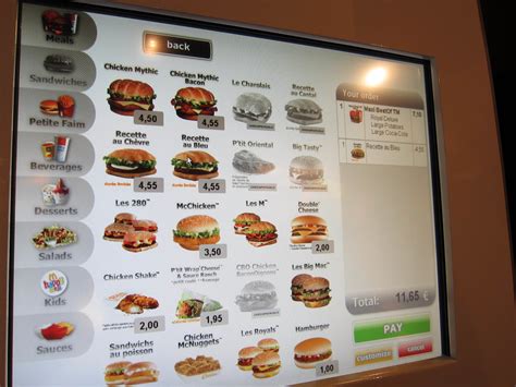 mcdonalds paris france  menu touchscreen chinkerfly flickr