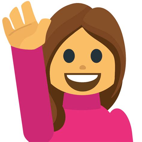 person raising hand emoji clipart   transparent png