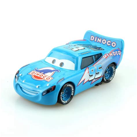 disney pixar cars blue dinoco lightning mcqueen  scale diecast