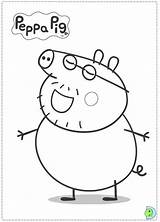 Coloring Peppa Pig Dinokids Pages Close sketch template