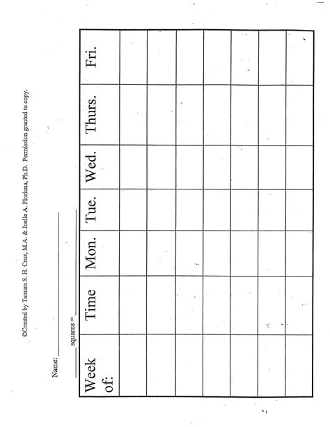 printable weekly behavior chart sample templates