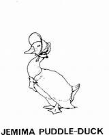 Puddle Jemima Beatrix Duck sketch template