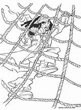 Piratas Caribe Sparrow Coloring Dibujos sketch template