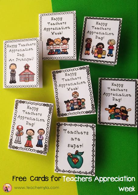 nylas crafty teaching  teachers appreciation week cards